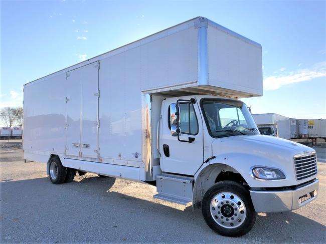 26' Kentucky moving van with 2023 Freightliner M-2<br>Order now for early fall completion<br>
109" inside height<br>
260 HP Cummins diesel w/extended 5 yr warranty<br>
Low profile tires<br>
Air ride and Air brakes<br>
Allison automatic transmission<br>
Melcher 1230 walkboard<br>
Perfect for local or short haul HHG moving